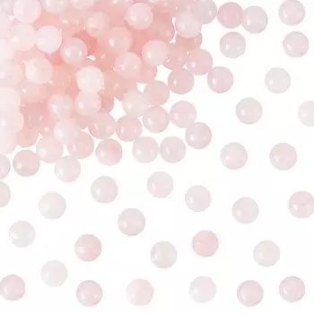OLYCRAFT 118 шт. Бусины из натурального камня с отверстием 6 мм Бусины из розового кварца Бусины из натурального хрусталя Круглые россыпные бусины из драгоценных камней Браслет из энергетических камней