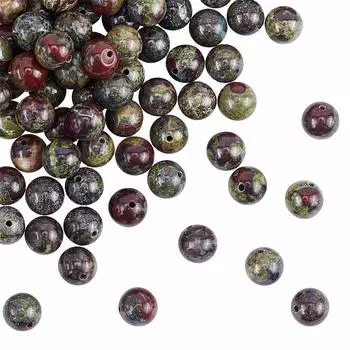OLYCRAFT 94 шт. Бусины Драконья Кровь Яшма 8 мм Нитки Круглые Шарики Натуральные Бусины Энергетический Камень Камень Силы Аксессуары Части Изготовление Ювелирных Изделий Ручной Работы