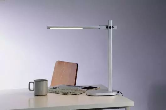 Olympia Lighting MotoM LED Twin Refraction Lamp White Silver GS1705WS