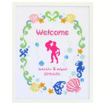 Olympus Cross Stitch Embroidery Kit Disney Welcome Board Little Mermaid White 7469