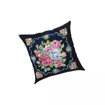 Набор для вышивки крестом Olympus Silk Cushion Rose Harmony Black 5934 чёрный