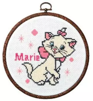Olympus yarn Disney kit Marie 7322 hoop/embroidery
