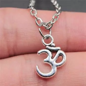 Ом йога ожерелье мужские аксессуары оптовая продажа ювелирные изделия подвески длина цепи 43 + 5 см