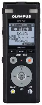 OM OLYMPUS IC диктофон VoiceTrek BLK память 4 ГБ MicroSD SYSTEM/Olympus DM-750 Встроенный (протоколы, записи встреч/доказательств, освещение, интервью)