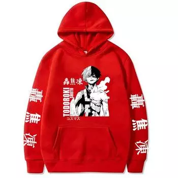 Oma Riman College Cartoon Printed Casual Hooded свитер XS красный