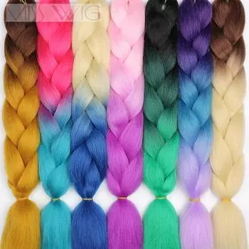 Ombre Long Jumbo Braids Волосы Синтетические наращивания волос Доступны 69 цветов 1
