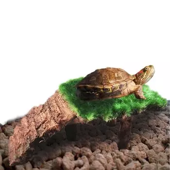 OMCMART Turtle Land Плавающий остров Маленький Маленький Маленький Очень Маленький Детеныш Черепахи Детеныш Черепахи Рептилия Дерево Под дерево Искусственная трава Лестницы