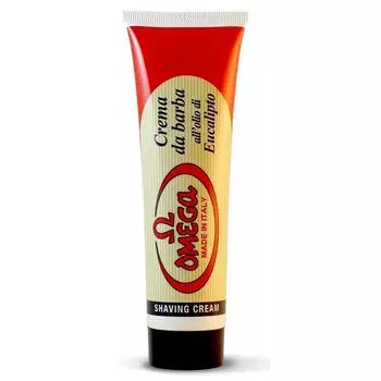 Omega Eucalyptus enriched Italian imported shaving crea 100ml 3 52o, Eucalyptus Shaving Creme Tube, 1 piece