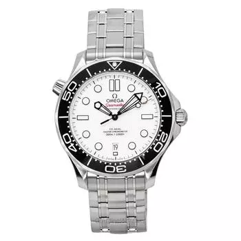 Omega Seamaster Нержавеющая сталь Белый циферблат Автоматические дайверские часы 210.30.42.20.04.001 300M Мужские часы белый