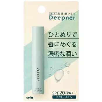 Omi Brothers Mentham Deep Nur Увлажняющий бальзам для губ с ментолом и УФ-излучением 2,3 г