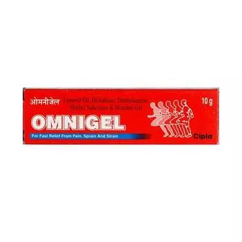 OmiGel 10 г Обезболивающее средство при растяжениях и растяжениях поясницы (Пакет из 20)