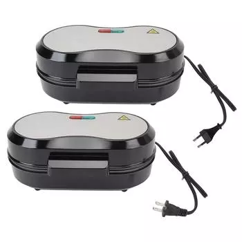 Омлетница с антипригарным покрытием Двойная мини-блинница Машина для приготовления бургеров и завтраков Маленький электрический гриль Id 220V EU Plug