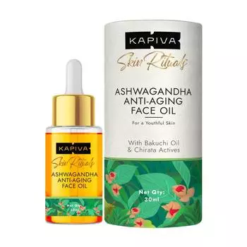 Омолаживающее масло для лица с Ашвагандой (30 мл), Ashwagandha Anti-Aging Face Oil, Kapiva