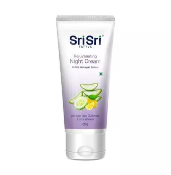 Омолаживающий ночной крем для лица (60 мл), Rejuvenating Night Cream, Sri Sri Tattva 5.1