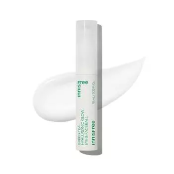 [Омоложение глаз] Innisfree Green Tea Hyaluronic Acid Glow Eye & Face Ball 10 мл, корейская косметика