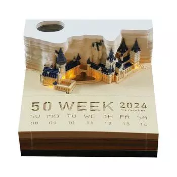 Omoshiroi Magic Castle 3D блокнот-календарь блокнот для заметок Hary Design Note Paper канцелярские аксессуары новинка подарок