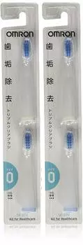 Omron Replacement Brush for Sonic Electric Toothbrush Triple Clear Brush Set of 2 SB-070