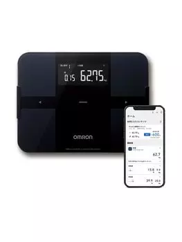 OMRON Вес Измеритель состава тела Сканирование тела Черный Подключен к смартфону Автоматическая передача данных Автоматическое распознавание Начните измерение, просто катаясь на 50 г