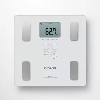 OMRON Weight and Body Composition Meter Body Scan White Automatic recognition Starts measurement just by riding Thin design KRD-203-W