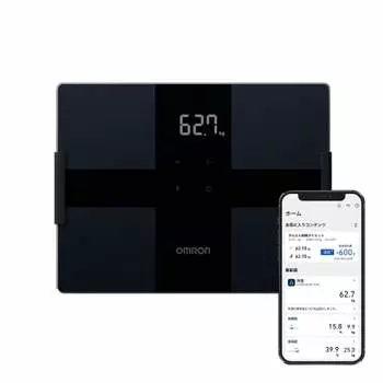 OMRON Weight Body Composition Meter Body Scan Black KRD-503T-BK Smartphone Linked Automatic Data Transfer Automatic Recognition Measurement starts jus