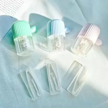 Омыватель контактных линз Пыленепроницаемый для домашнего использования. Экономичный портативный аппарат для очистки контактных линз. Универсальная ручная очистка. Легкий вес. розовый