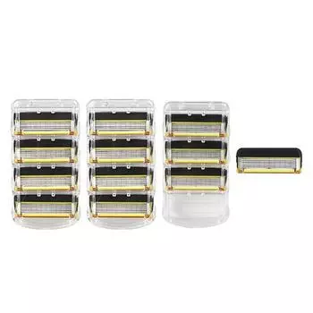 On B U Gillette compatible premium close contact 5-ply razor blade Fusion 5 Pro Shield, 4 pieces, 3 pieces ,Korean razor blade