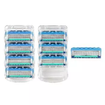 В наличии совместимая с Gillette бритва премиум-класса с 5-слойными лезвиями для близкого контакта Fusion Proglide Power, 4 упаковки, 2 шт., корейское бритвенное лезвие