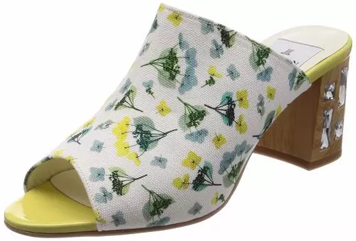 on Bijou Heel Mule Sandals 2540 Yellow Combination cm E [Lanvin Blue] Women s 22.0~22.5