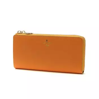 on Billfold Rim L Zipper Long Wallet Orange [Lanvin Blue] Women s