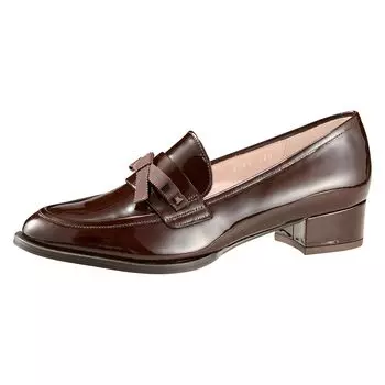 on Loafers Ribbon Motif Loafers 2783 Dark Brown Enamel cm E [Lanvin Blue] Women s 23.5