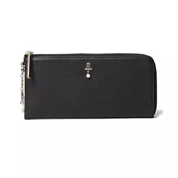 on Long Wallet Brie Black [Lanvin Bleu] Women s