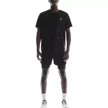 On Pace Сетчатый Дышащий Универсальный Пуловер с Круглым Вырезом Футболка с Коротким Рукавом Мужские Топы Черный 1MF10030553 M