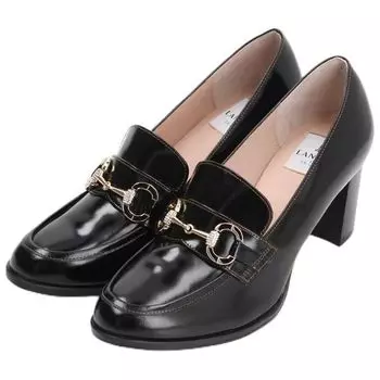 on Pumps Heel Up Bit Loafer 2808 B Glass cm E [Lanvin Blue] Women s 22.5