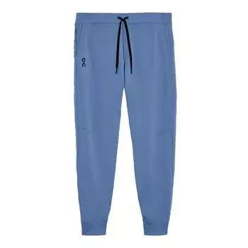 On Running Sweat Pants Logo Print Comfortable Drawstring Mid Waist Knitted Sports Pants Men Bottoms Blue 1ME11472486 S