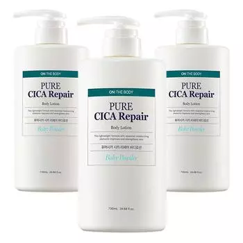 On the Body Pure Cica Body Lotion Baby Powder Fragrance, 730ml, 3 units