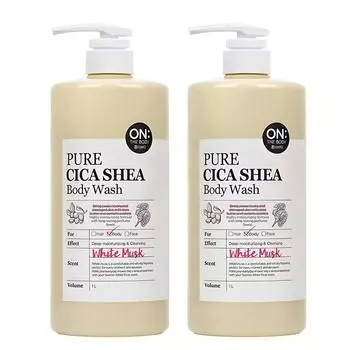On the Body Pure Cica Body Wash White Musk Fragrance, 1L, 2 units