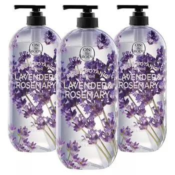 On the Body Super Botanic Body Wash Lavender and Rosemary Fragrance, 900g, 3 units