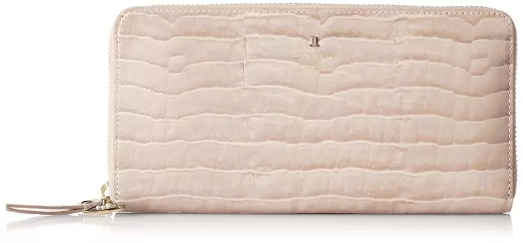 on Wallet Round Zipper Magenta Pink Beige [Lanvin Blue] Women s