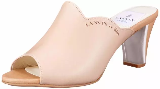 on Wave Cut Mule Sandals 2652 Beige large E [Lanvin Blue] Women s бежевый