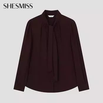 Она мисс блузка с завязками на шее Swwblo42010 Wi wines/55