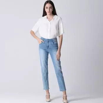 Она мисс оскар потертые джинсовые брюки Light blue (LL)/55