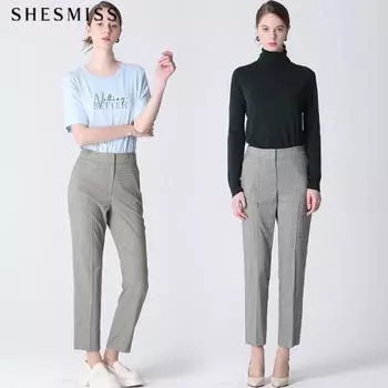 Она мисс Узкие брюки в клетку black (BK)/55