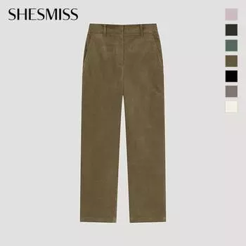 Она мисс Вельветовые прямые брюки SwwSlo42800 blacks/44