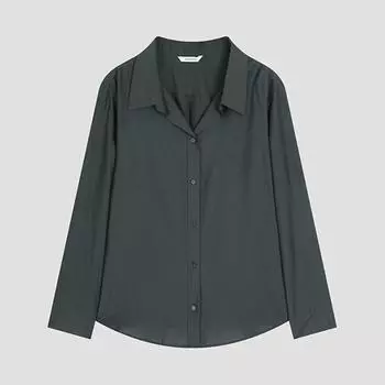 Она S miss атласная рубашка с открытым воротником SwwSto32030 Dg dark gray/55