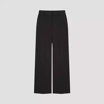 Она S Miss Back Banding Brushed Straight pants SwwSlo41100 Dw dark brown/44