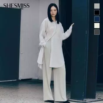 Она S Miss Belted Pin Tuck Широкие брюки SwwSlo21080 blacks/55