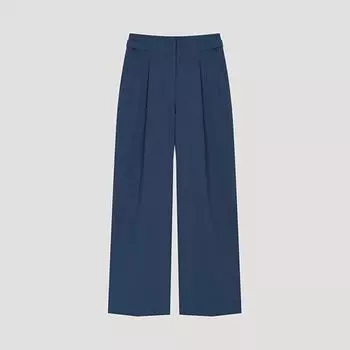 Она S Miss Button Pin Tuck Banding Pants SwwSlo22080 Bl Blue/44