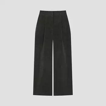 Она S Miss Corduroy One Tuck Wide PantS SwwSlo42860 Dg dark gray/44