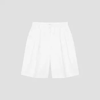 Она S Miss Cotton Pin Tuck Половина брюк SawSpo23010 Iv Ivory/55