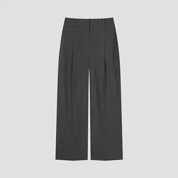 Она S Miss Daily One Tuck Прямые брюки SwwSlo41050 Ch charcoal/44